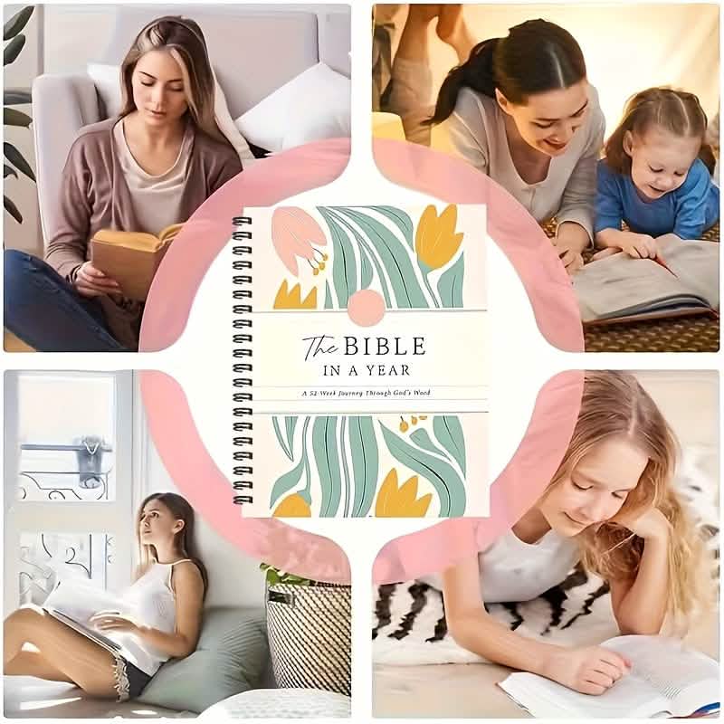 1-Year Bible Study Plan & Prayer Journal – Undated Spiral Bound