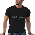 Jesus Saves Cross Subtle Christian Minimal Religious Faith  Stretchy T-Shirt