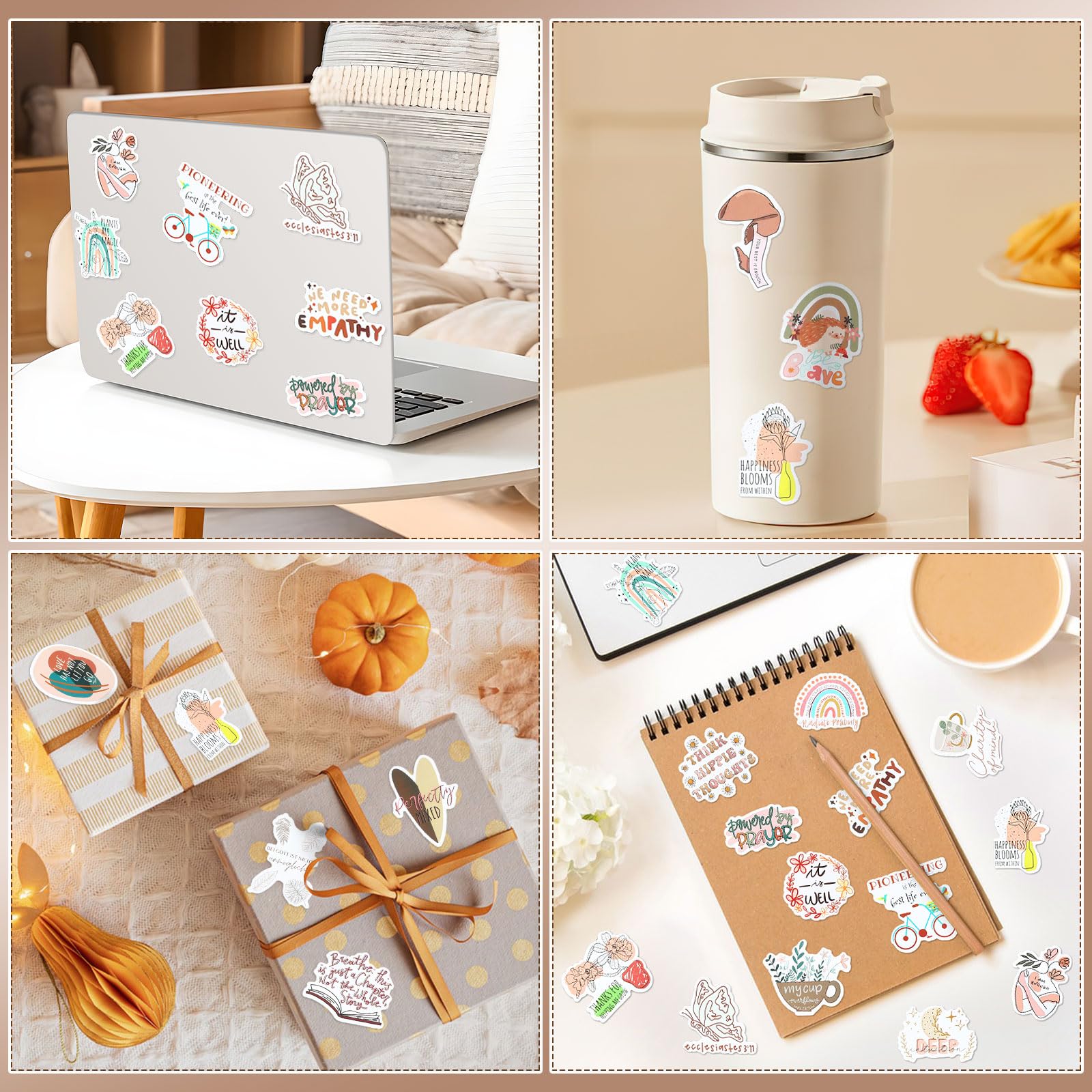 Bible Verse Stickers, Inspirational Christian, Boho Bible Prayer Board, Religious Faith Phrase Stickers Study Supplies For Journaling Scrapbook,Amazon Is Banned,415-10303-I