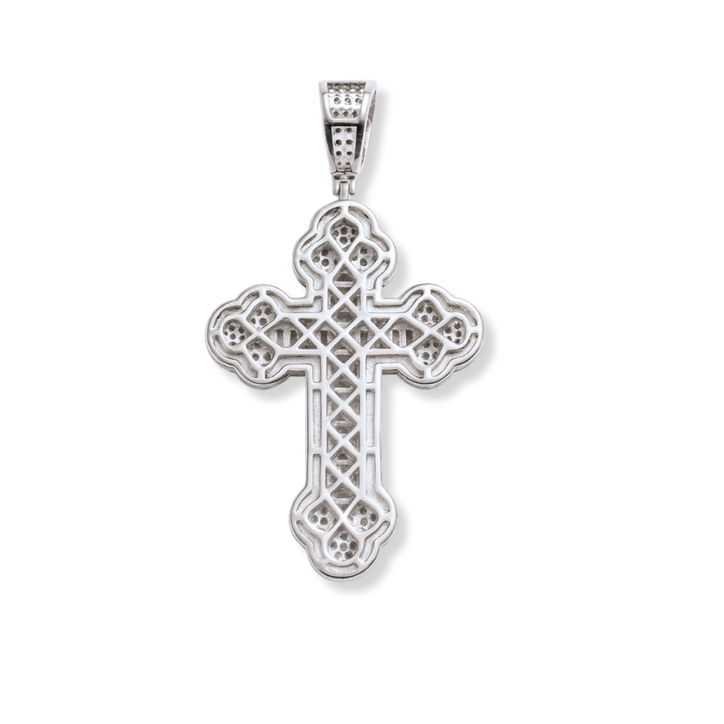 Moissanite Cross Pendant in 925 Sterling Silver