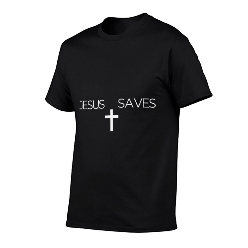 Jesus Saves Cross Subtle Christian Minimal Religious Faith  Stretchy T-Shirt