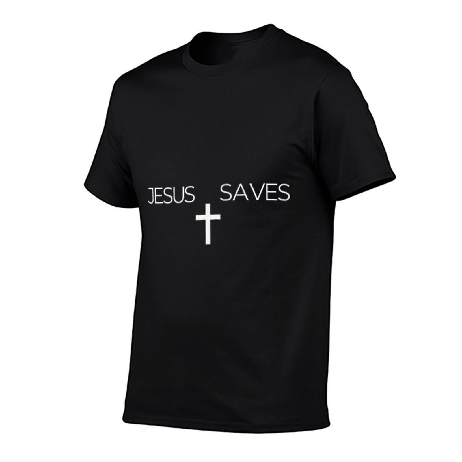Jesus Saves Cross Subtle Christian Minimal Religious Faith  Stretchy T-Shirt