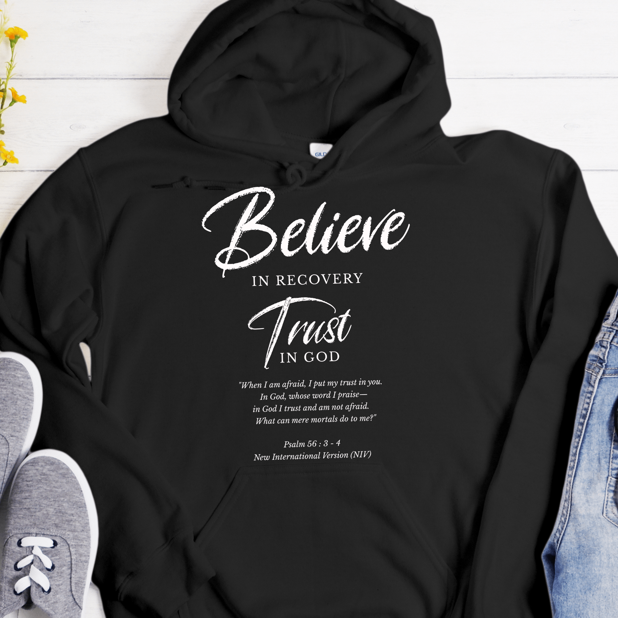 Recovery Hoodie | Inspiring Sobriety |  Believe in Recovery, Trust in God